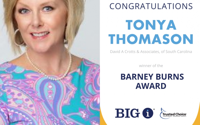 Tonya Thomason wins Barney Burns Award